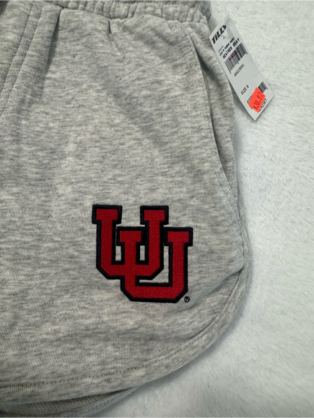 Hype & Vice Women’s Utah Utes Heather Gray Fleece Shorts Size S - Picture 2 of 5